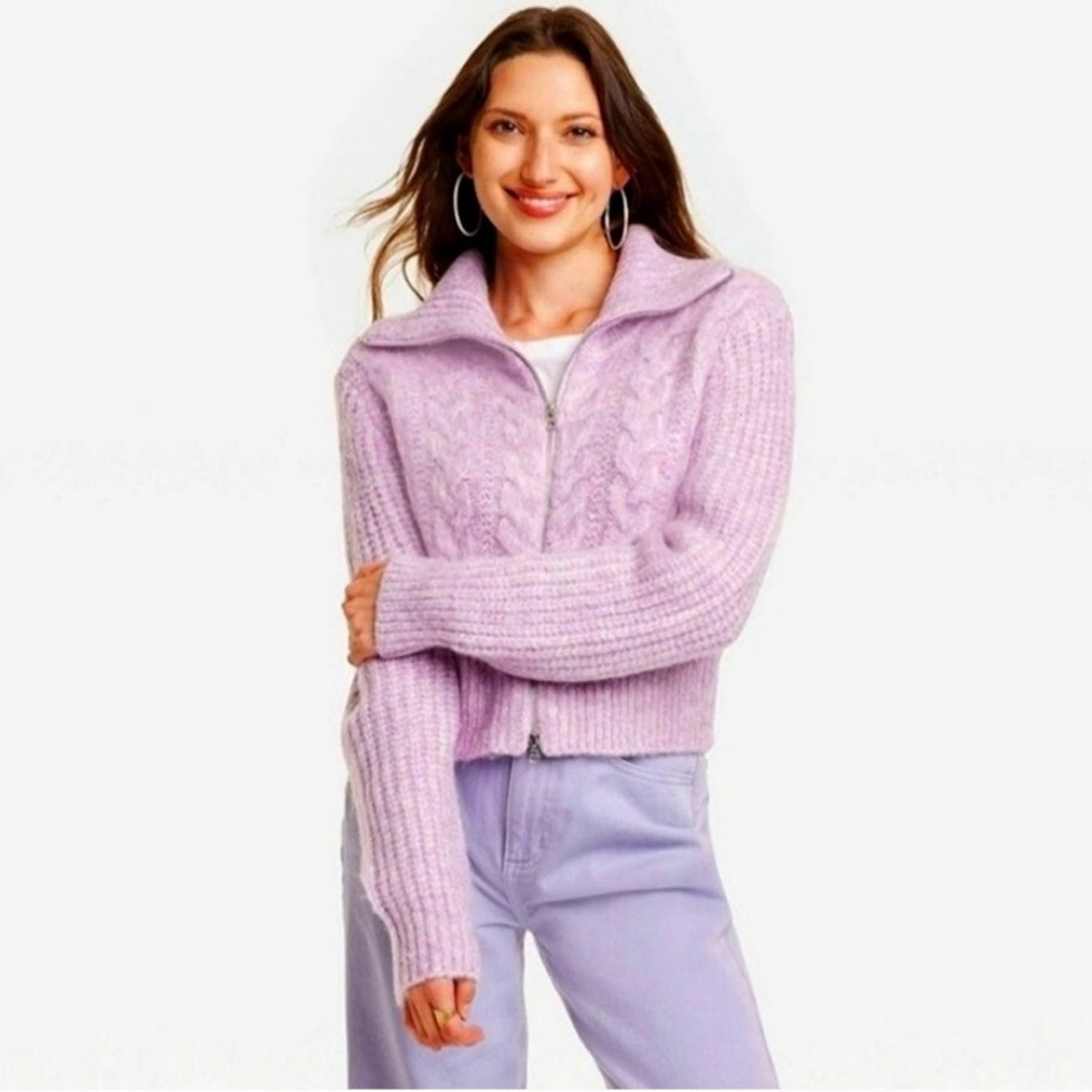 Universal Thread Nwt Zip Front Cardigan Cable Kni… - image 1